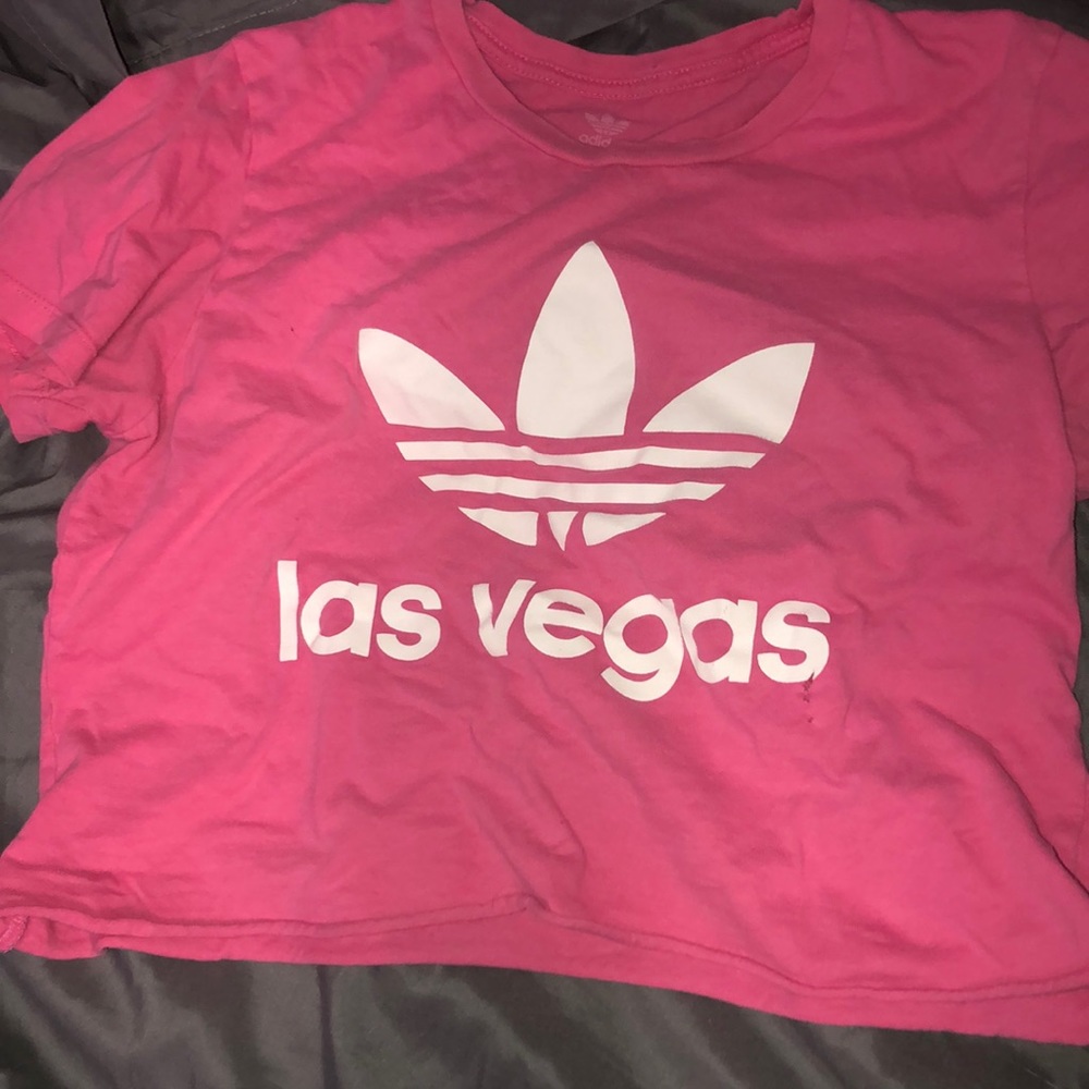PINK ADIDAS CROP TOP